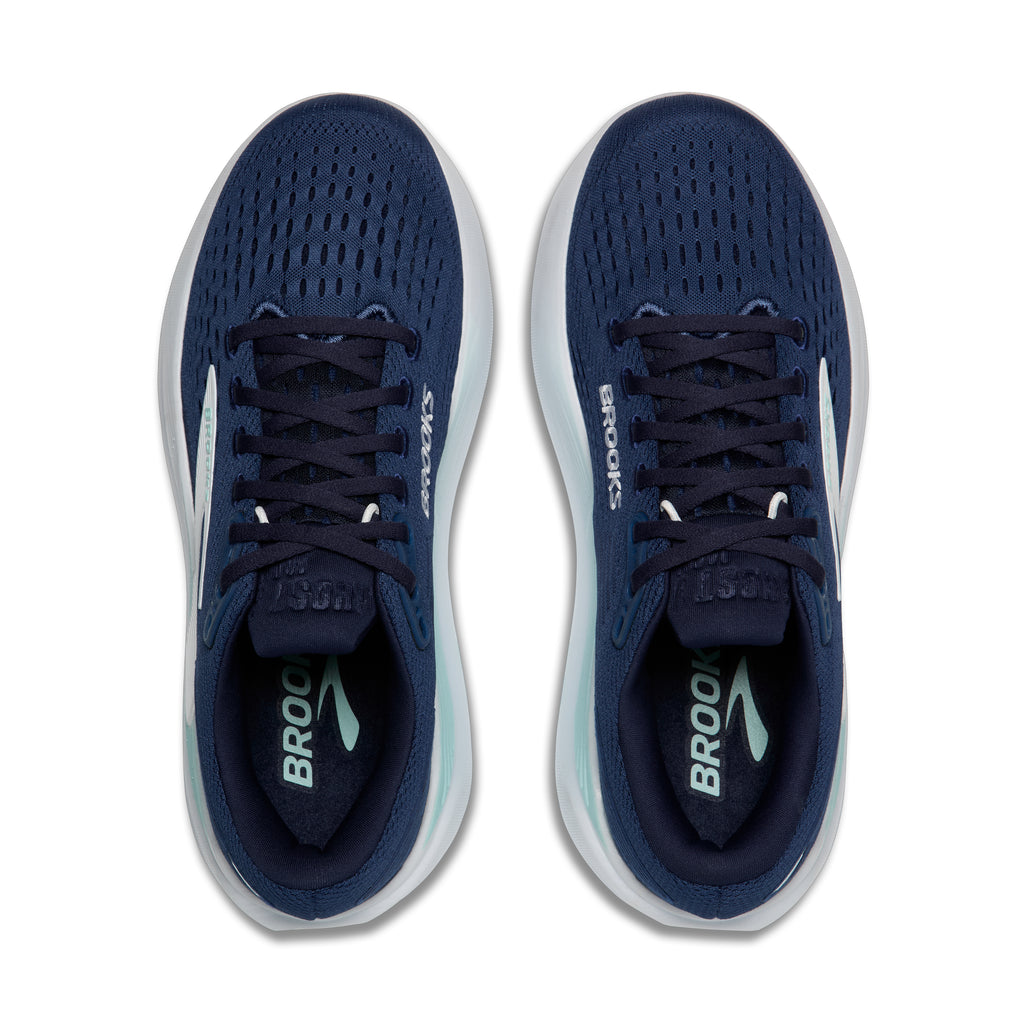 Women's Brooks Ghost Max 3. Navy upper. White midsole. Top view.