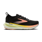 Brooks Glycerin 23 women's running shoe in Black/Peach/Nightlife, lateral view (image 2).