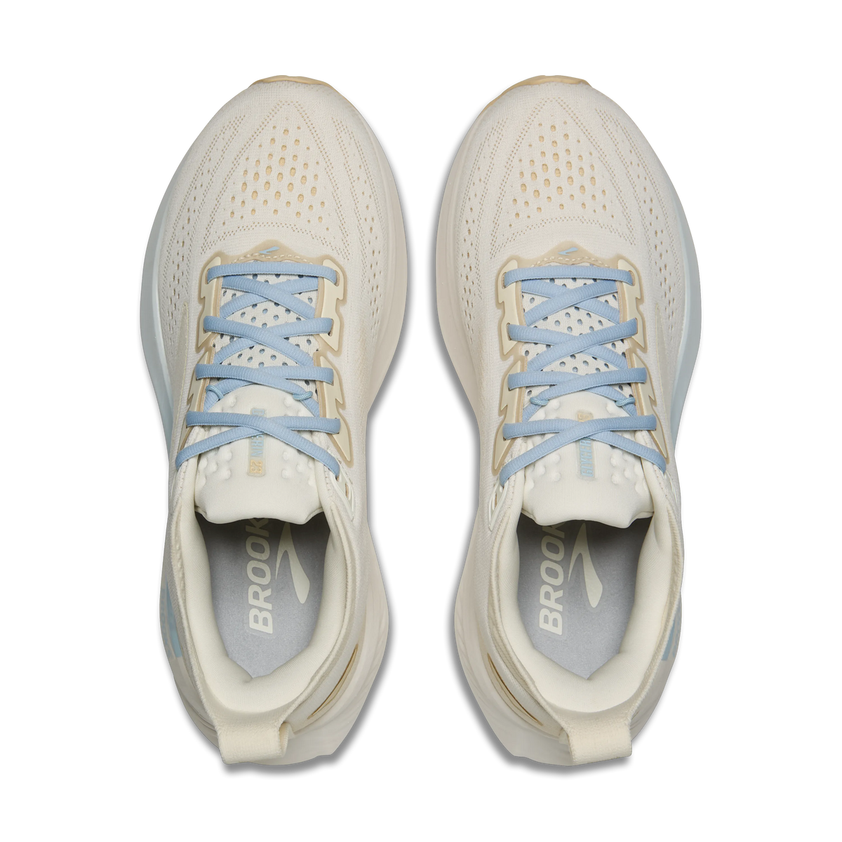Brooks Glycerin 23 women's running shoe in Coconut/Sand/Skyway, top view (image 4).