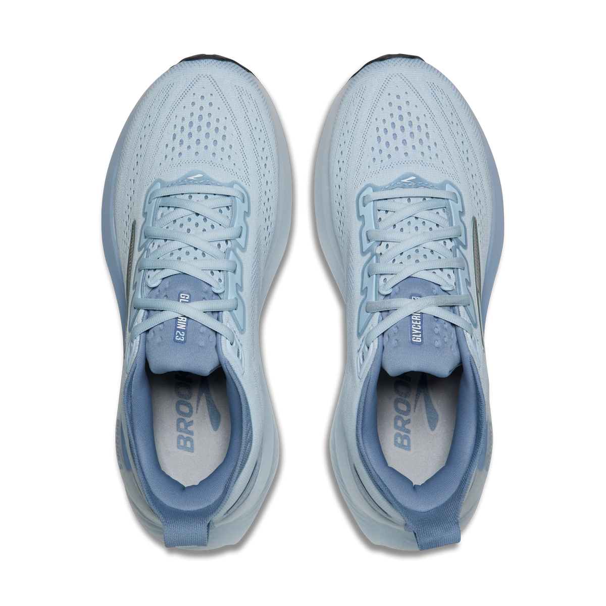Brooks Glycerin 23 women's running shoe in Nantucket Breeze/Rain/Clear, top view (image 4).