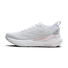 Brooks Glycerin GTS 23 women's stability running shoe in White/Harbor Mist/Metallic, medial view (image 3).
