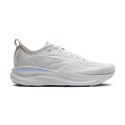 Women's Brooks Adrenaline GTS 26. White upper. White midsole. Lateral view.