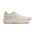 Women's Brooks Adrenaline GTS 26. Off White upper. White midsole. Lateral view.