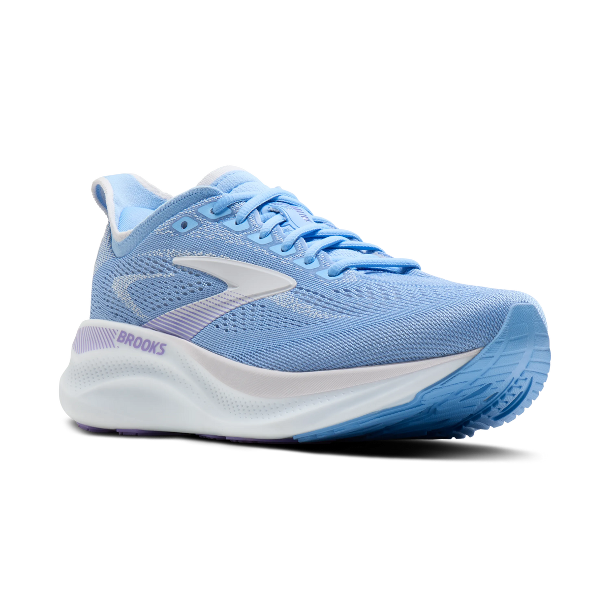Women's Brooks Adrenaline GTS 26. Blue upper. White midsole. Lateral view.