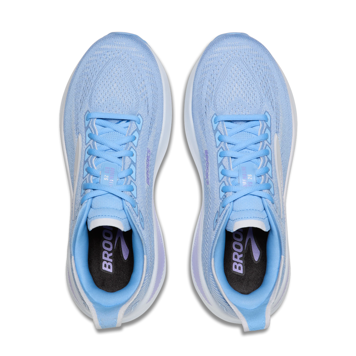 Women's Brooks Adrenaline GTS 26. Blue upper. White midsole. Top view.