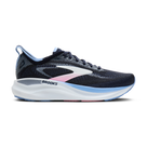 Women's Brooks Adrenaline GTS 26. Black upper. White midsole. Lateral view.