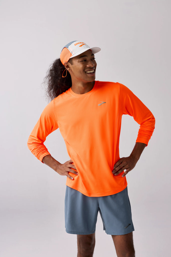 Men's Brooks Atmosphere Long Sleeve 3.0. Orange.
