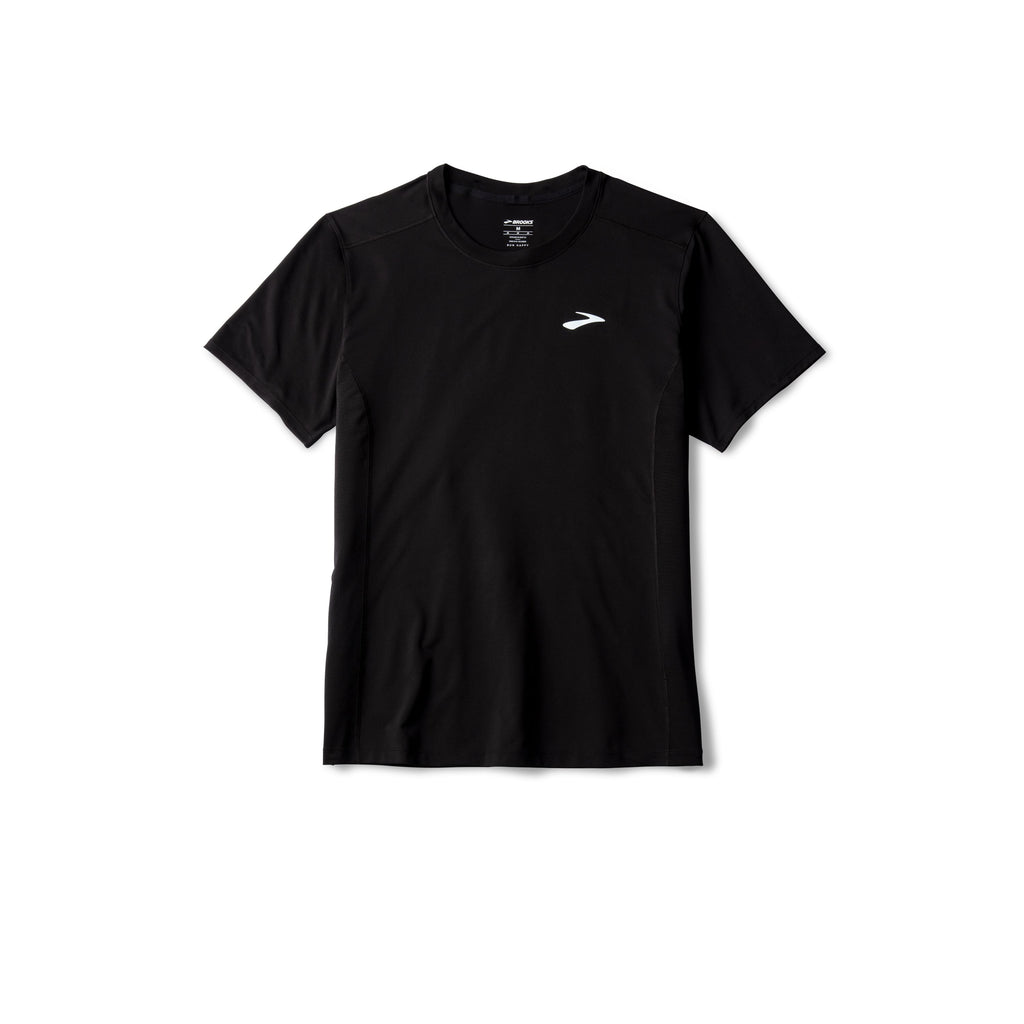 Men's Brooks Atmosphere Short Sleeve 3.0. Black. Front view.