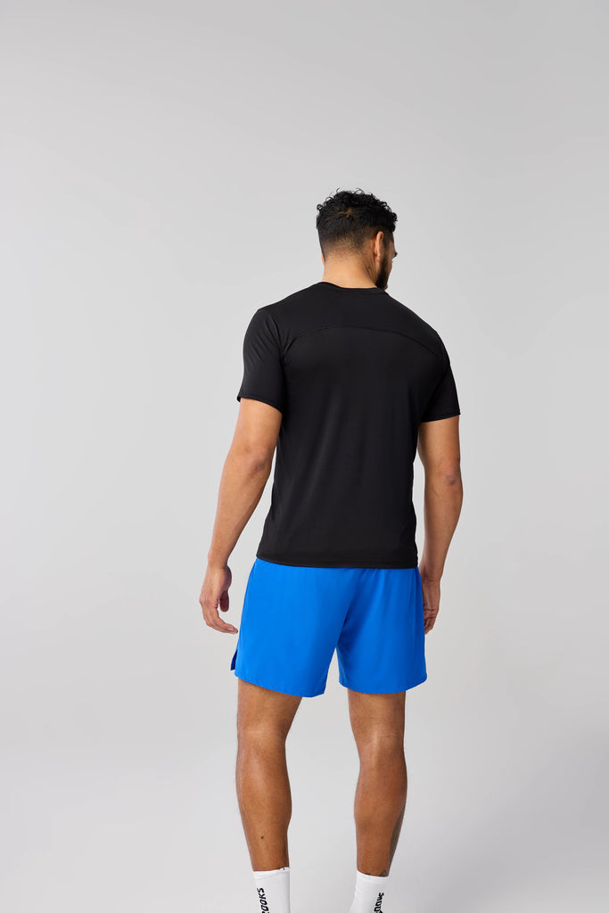 Men's Brooks Atmosphere Short Sleeve 3.0. Black. Rear view.