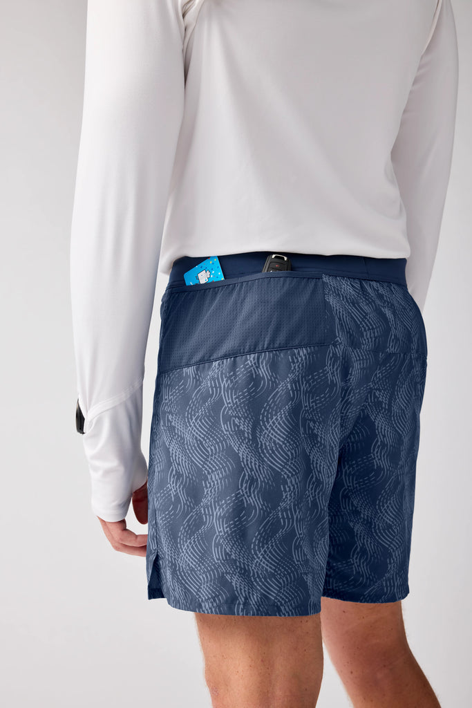 Men's Brooks Journey 7" 2-in-1 Shorts. Teal.