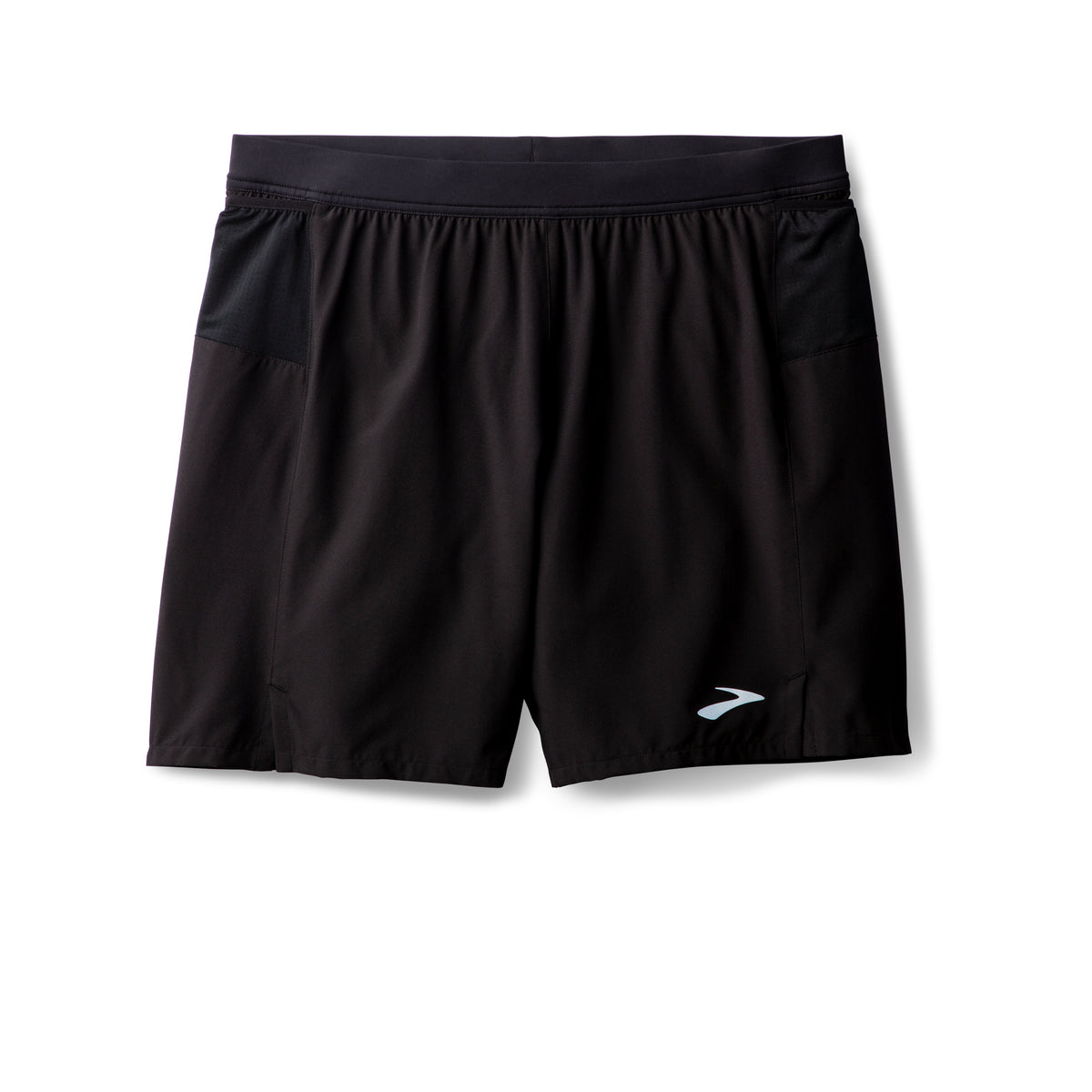 Men's Brooks Journey 7" Shorts. Black. Front view.