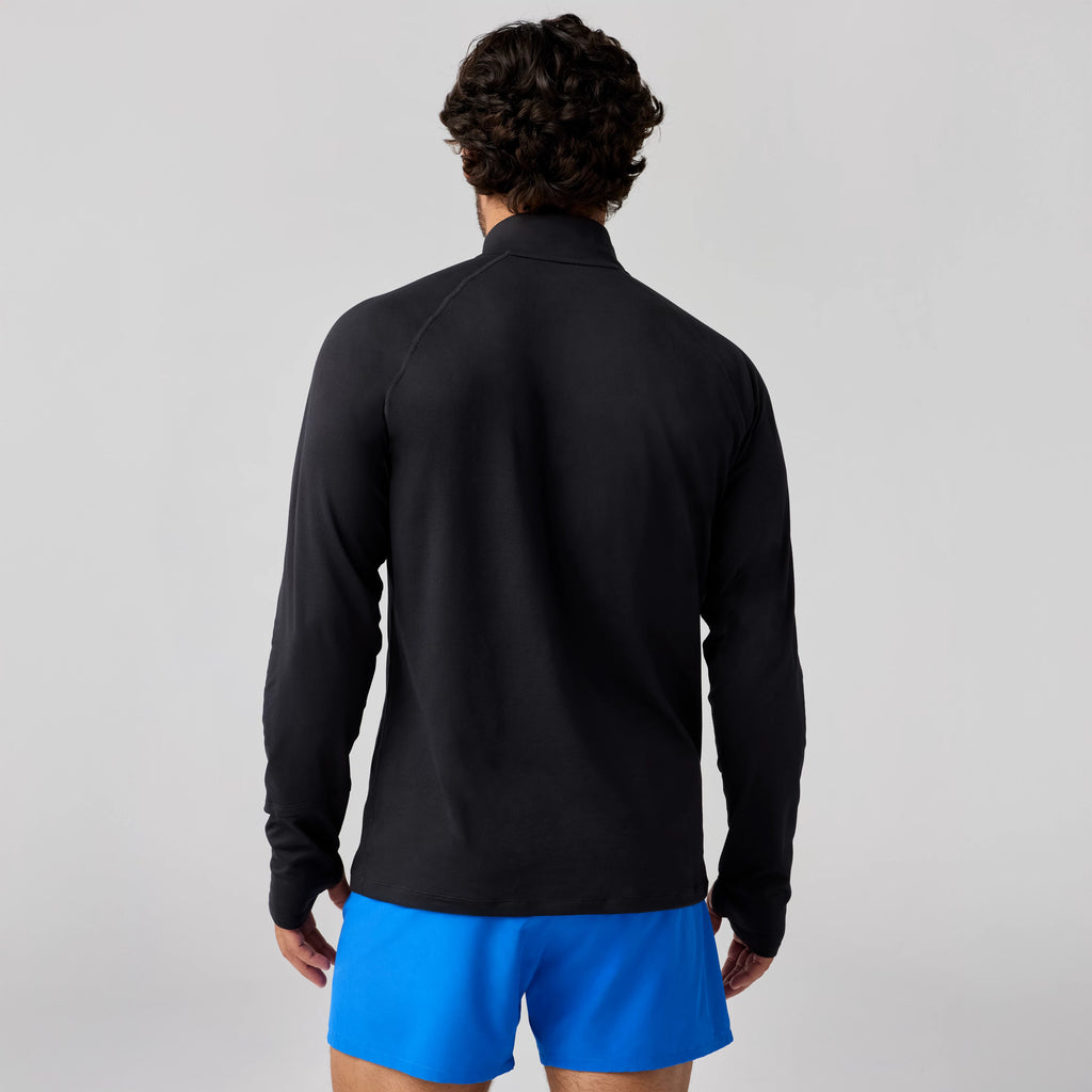 Men's Brooks Dash 1/4 Zip 3.0. Black.
