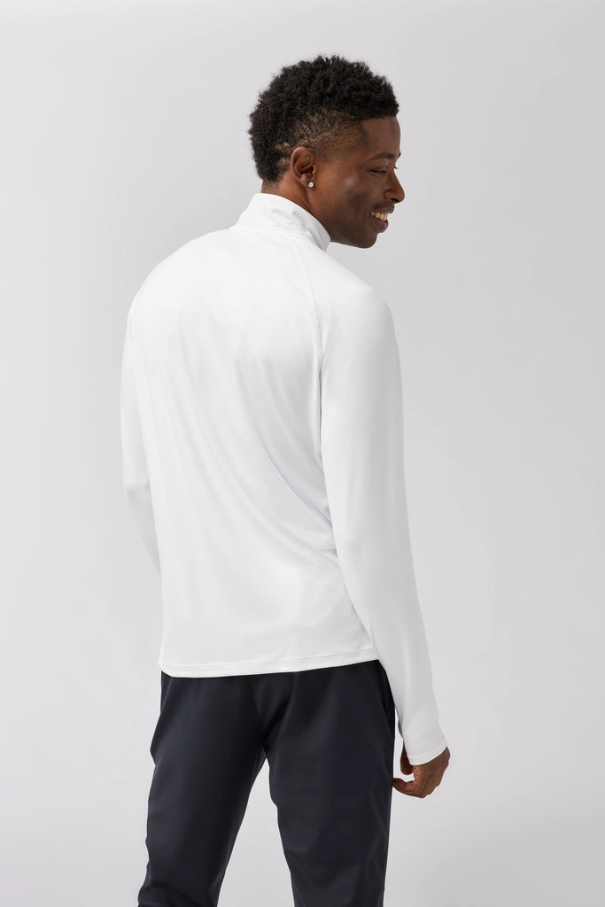 Men's Brooks Dash 1/2 Zip 3.0. White