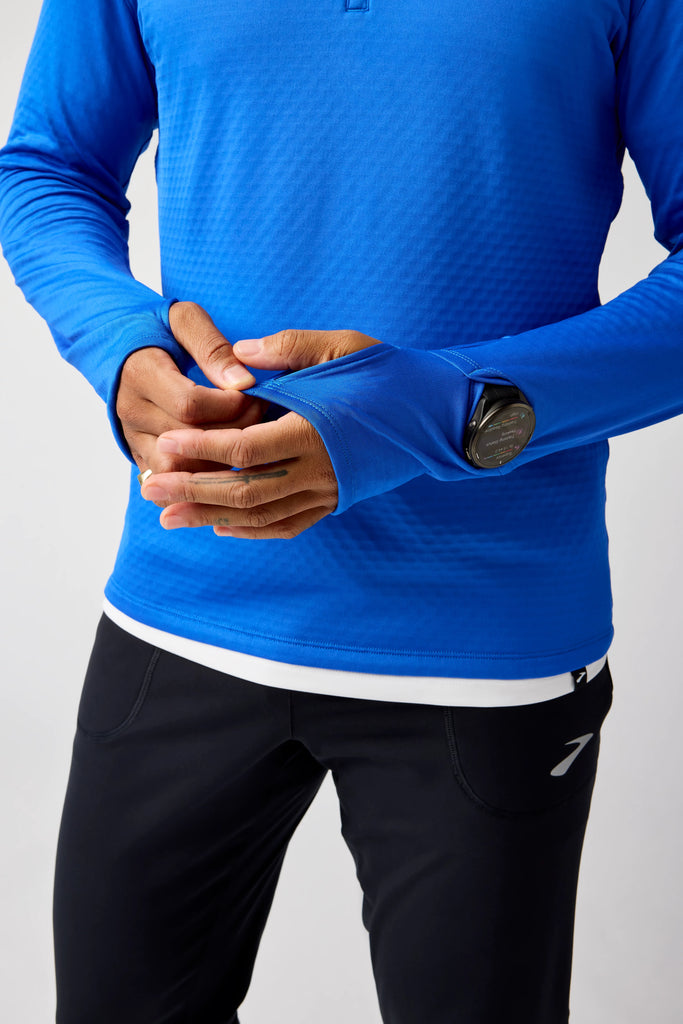 Men's Brooks Notch Thermal Hoodie 3.0. Blue.