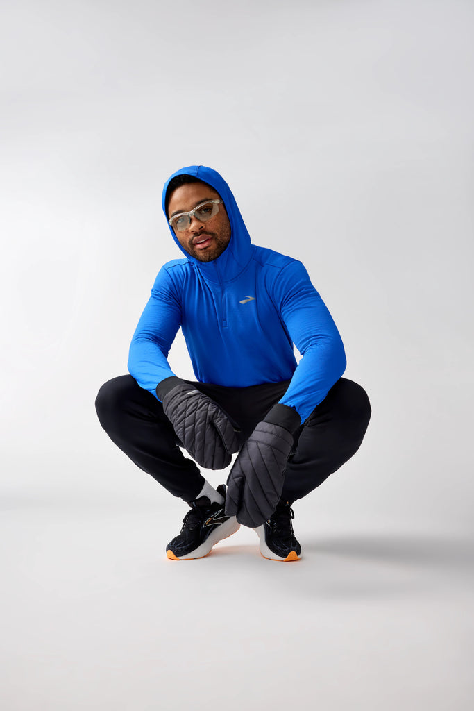 Men's Brooks Notch Thermal Hoodie 3.0. Blue.