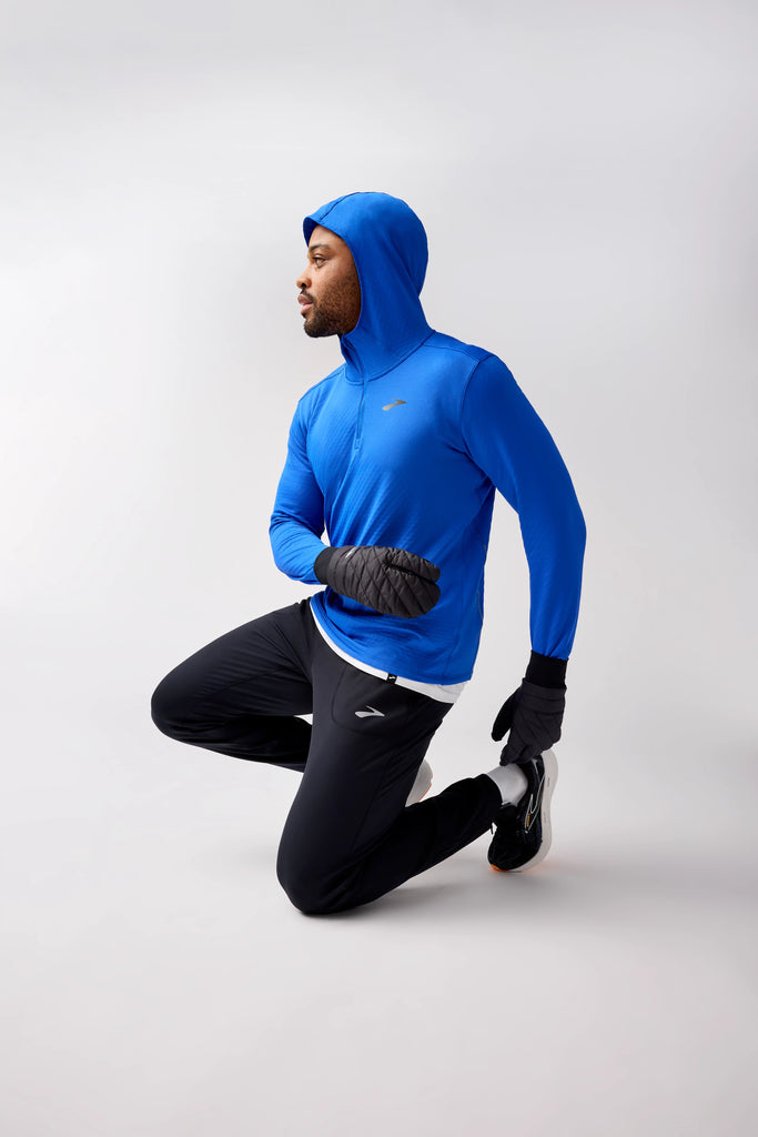 Men's Brooks Notch Thermal Hoodie 3.0. Blue.