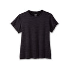 Women's Brooks Luxe Short Sleeve. Black. Front view.