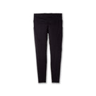 Women's Brooks Spark Tights. Black. Front view.