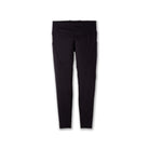 Women's Brooks Spark Tights. Black. Front view.