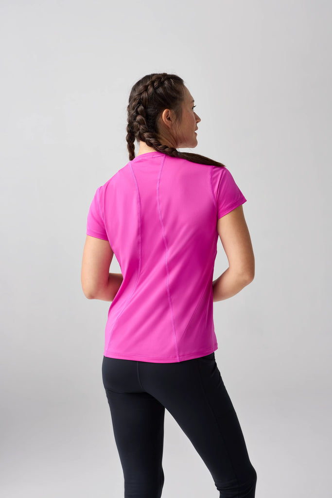 Women's Brooks Sprint Free Short Sleeve. Magenta.