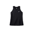 Women's Brooks Sprint Tank. Black. Front view.