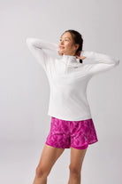 Women's Brooks Dash 1/2 Zip 3.0. White.