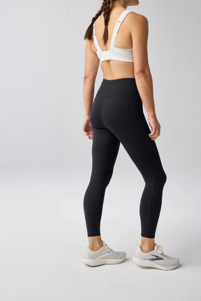 Women's Brooks Luxe Tights. Black.