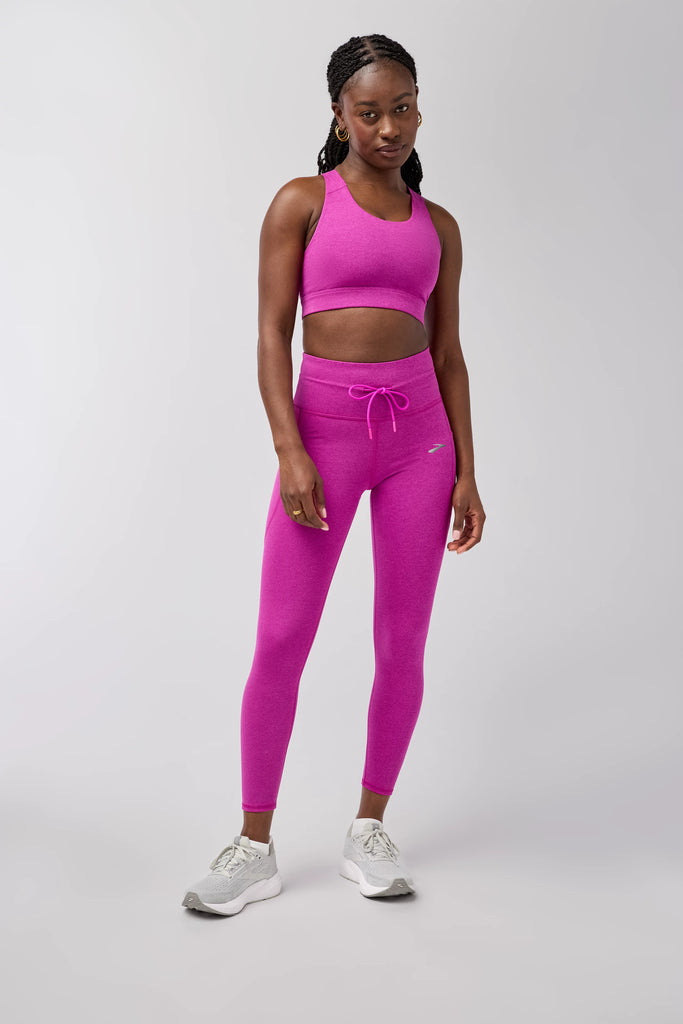 Women's Brooks Luxe Tights. Magenta.