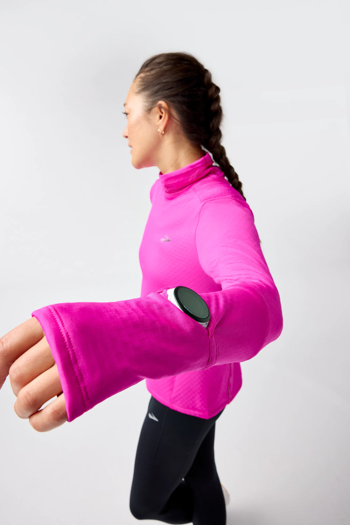Women's Brooks Notch Thermal Long Sleeve 3.0. Magenta.