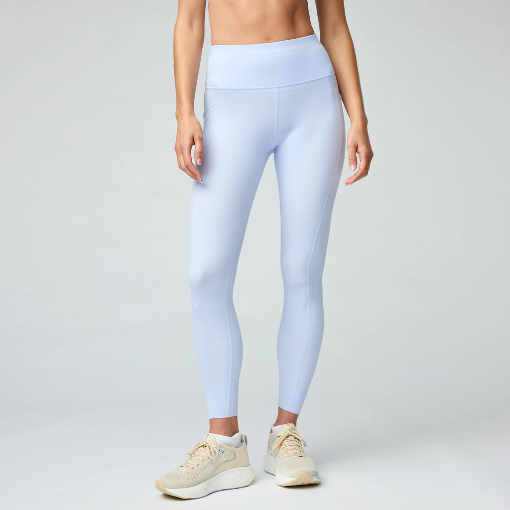 Women's Brooks Chaser 8/7 Tights. Light Blue.