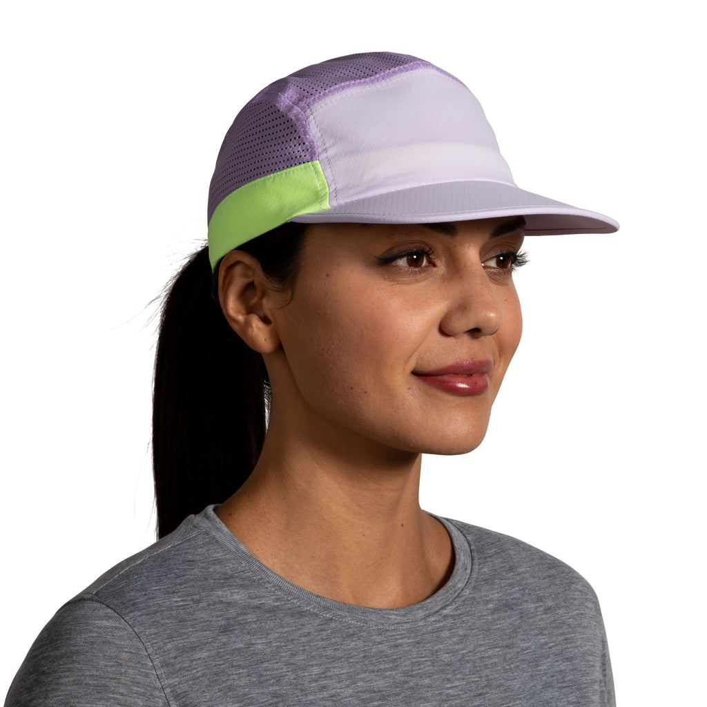 Unisex Brooks Propel Mesh Hat. Light Purple. Front view.