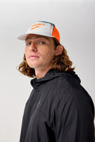 Brooks Propel Mesh Hat 2.0 in Smoke/Storm/Brooks Logo, front view