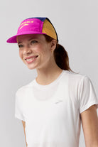 Brooks Propel Mesh Hat 2.0 in Magenta/Midnight/Brooks Logo, front view