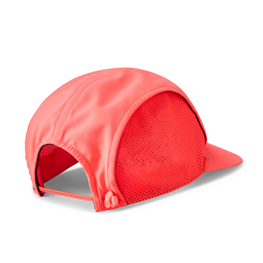 Brooks Propel Mesh Hat. Orange. Rear view.