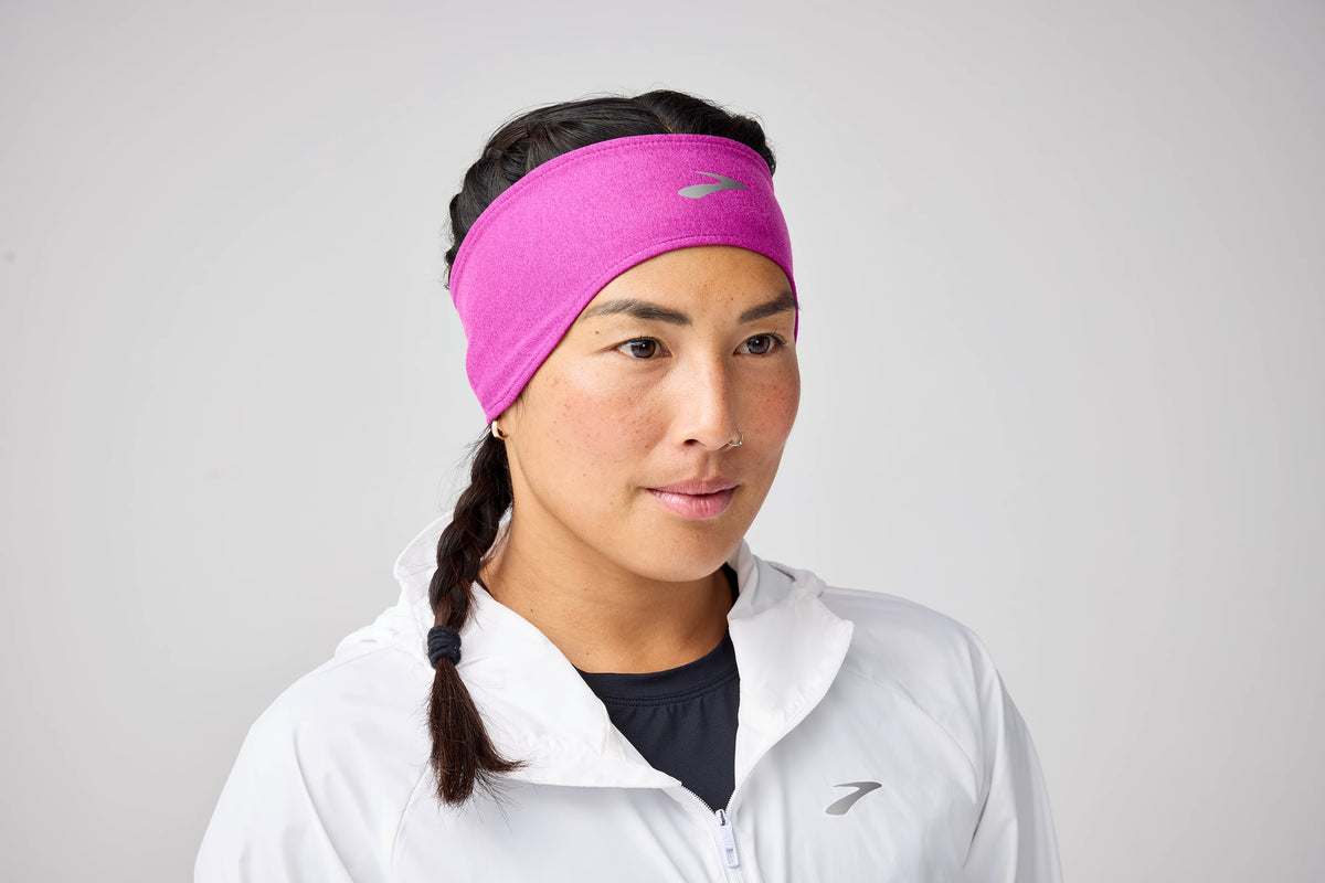 Brooks Luxe Thermal Headband. Magenta.