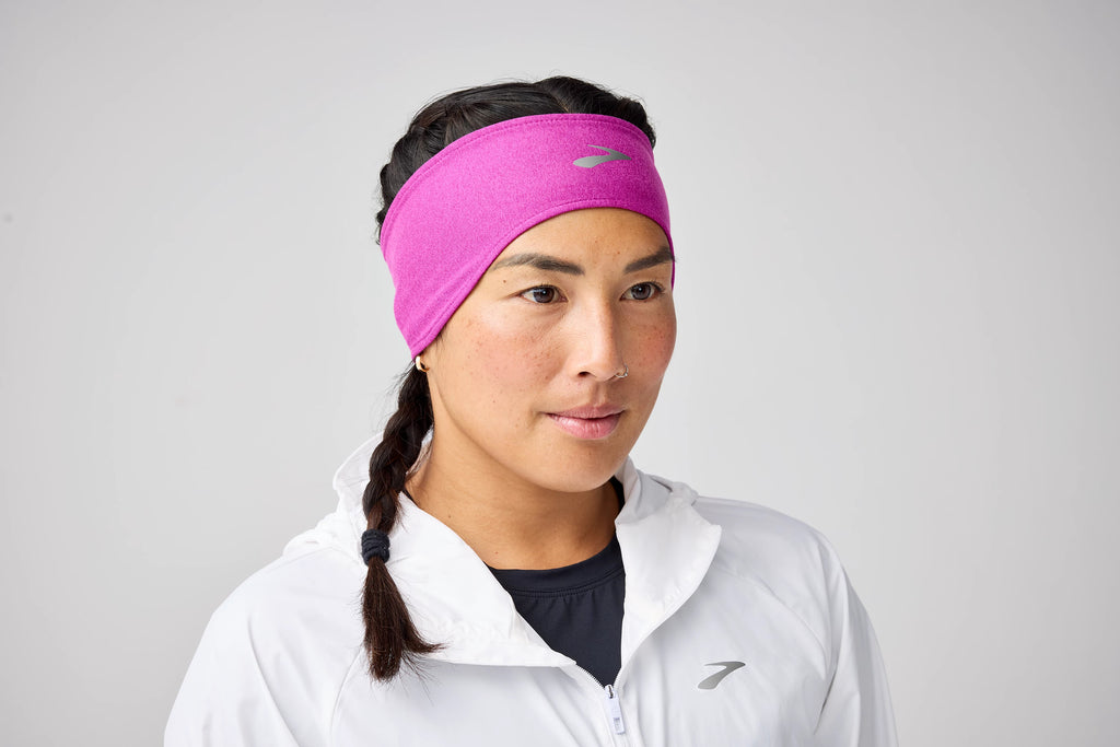 Brooks Luxe Thermal Headband. Magenta.