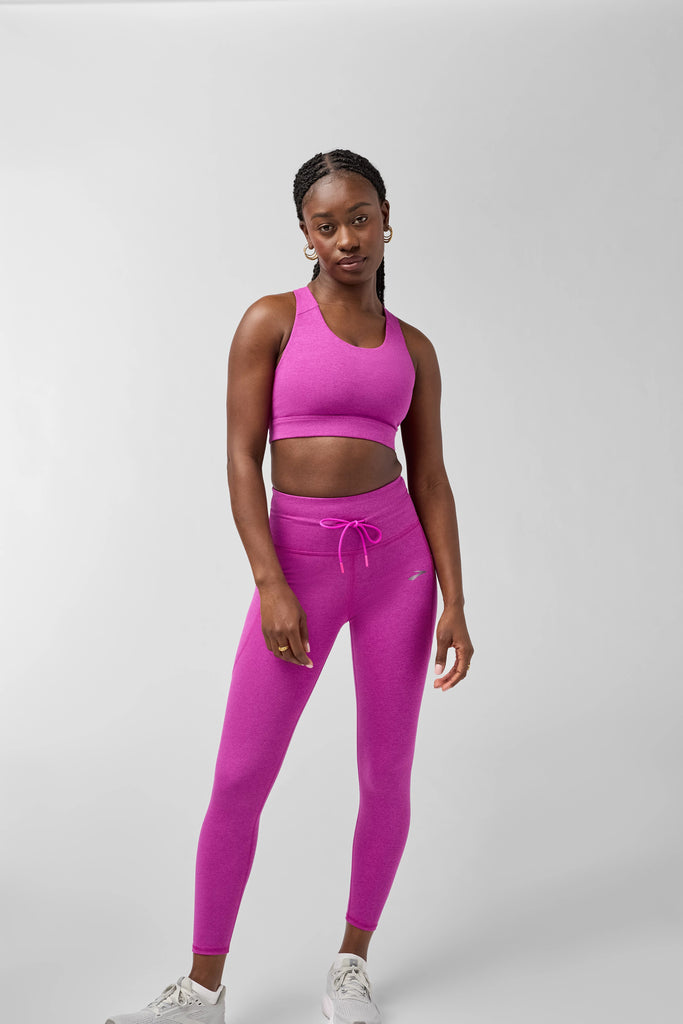Women's Brooks Luxe Sports Bra. Magenta.