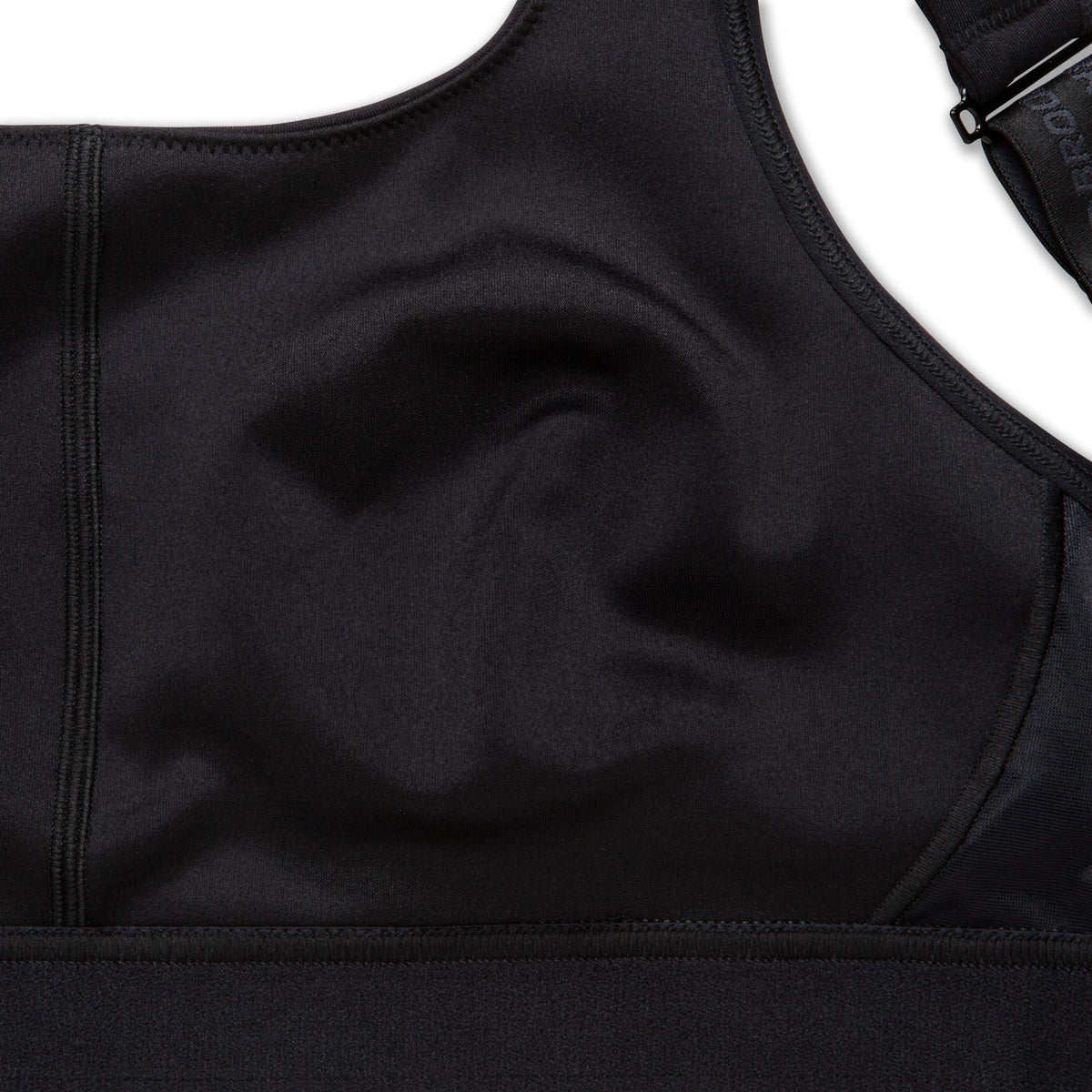 Women's Brooks Convertible 2.0 Sports Bra in Black, cup detail.