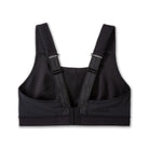Women's Brooks Convertible 2.0 Sports Bra in Black, lifestyle back view.