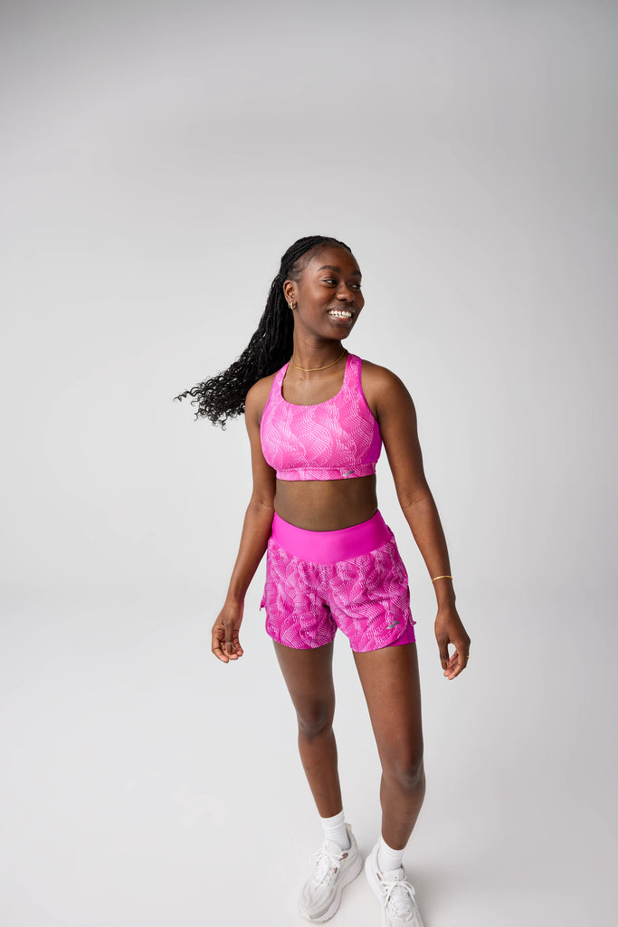 Women's Brooks Convertible 2.0 Sports Bra. Magenta.