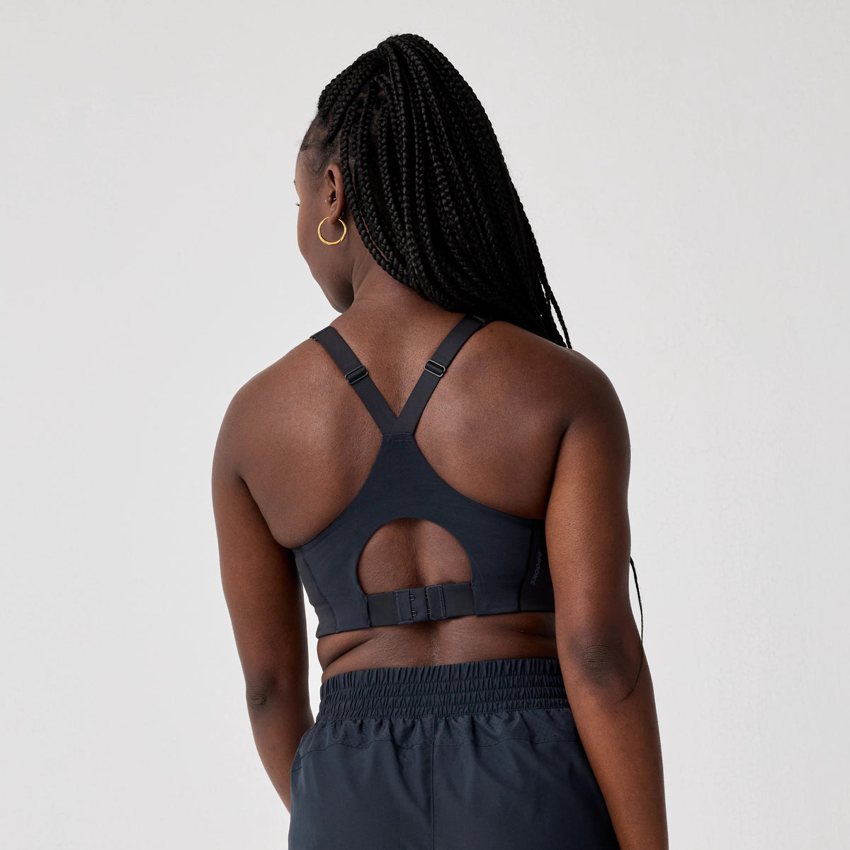 Women's Brooks Limitless Racerback Sports Bra. Black.