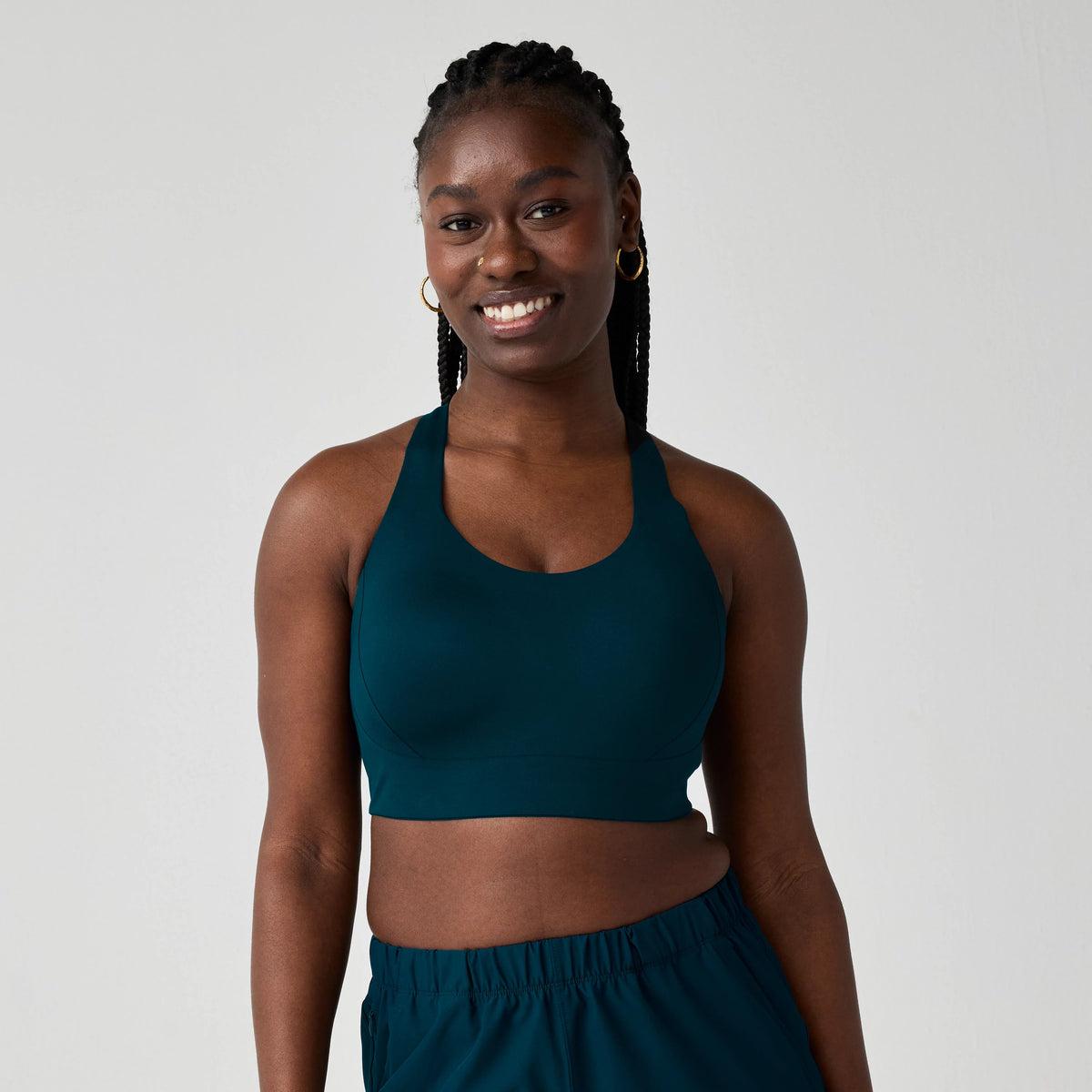 Women's Brooks Limitless Racerback Sports Bra in Cosmo, front view.