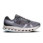 Men's On Cloudsurfer 2. Grey upper. White midsole. Lateral view.