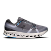 Men's On Cloudsurfer 2. Grey upper. White midsole. Lateral view.