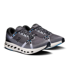 Men's On Cloudsurfer 2. Grey upper. White midsole. Lateral view.