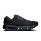 Men's On Cloudsurfer 2. Black upper. Black midsole. Lateral view.