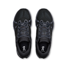 Men's On Cloudsurfer 2. Black upper. Black midsole. Top view.