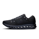 Men's On Cloudsurfer 2. Black upper. Black midsole. Medial view.