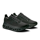 Men's On Cloudsurfer Max. Black upper. Black midsole. Lateral view.
