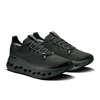 Men's On Cloudsurfer Max. Black upper. Black midsole. Lateral view.